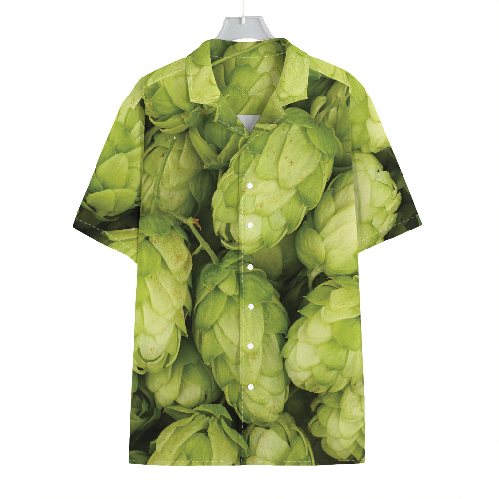 Fresh Hop Cone Print Hawaiian Shirt