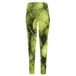 Fresh Hop Cone Print High-Waisted Pocket Leggings