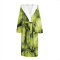 Fresh Hop Cone Print Hooded Bathrobe