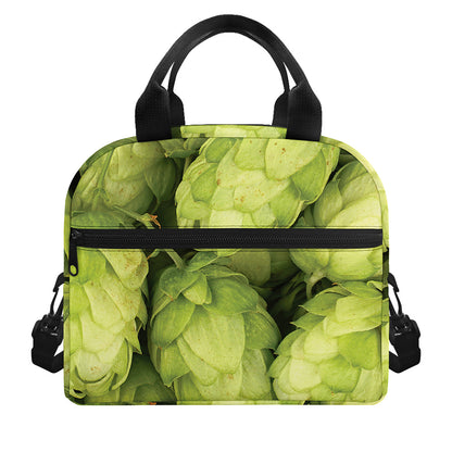 Fresh Hop Cone Print Insulated Lunch Bag