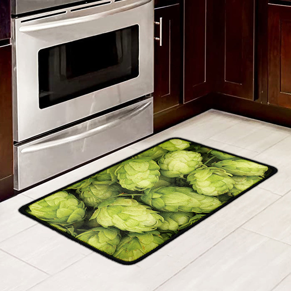 Fresh Hop Cone Print Kitchen Mat