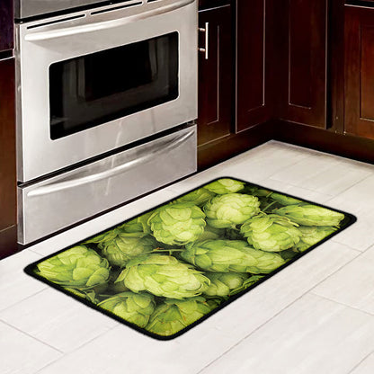 Fresh Hop Cone Print Kitchen Mat
