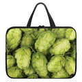 Fresh Hop Cone Print Laptop Sleeve With Handle