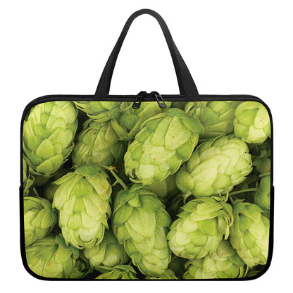 Fresh Hop Cone Print Laptop Sleeve With Handle