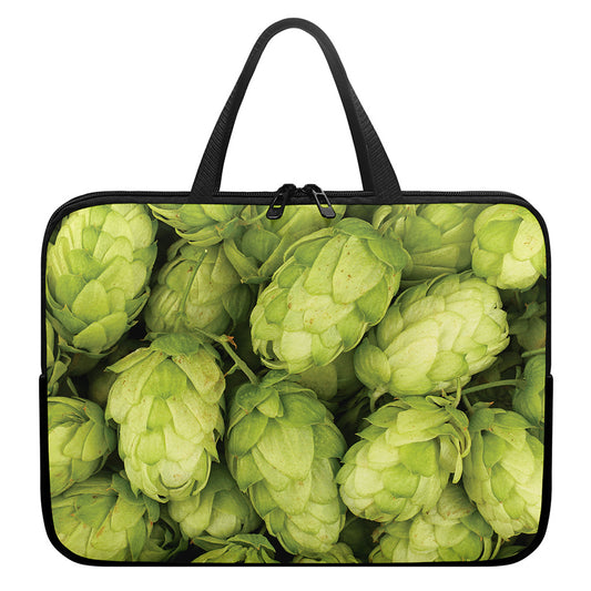 Fresh Hop Cone Print Laptop Sleeve With Handle