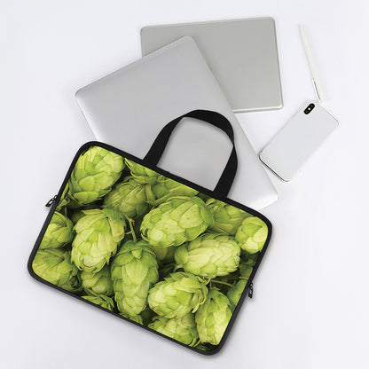 Fresh Hop Cone Print Laptop Sleeve With Handle