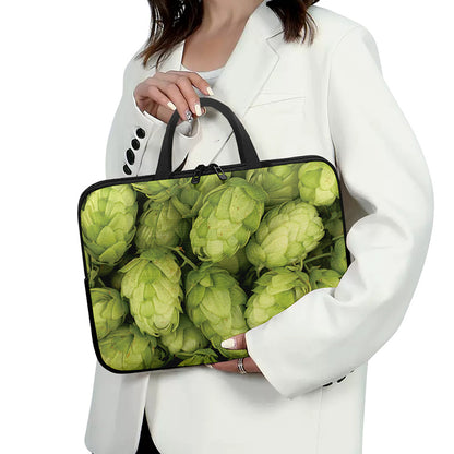 Fresh Hop Cone Print Laptop Sleeve With Handle