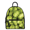 Fresh Hop Cone Print Leather Backpack