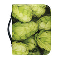 Fresh Hop Cone Print Leather Bible Cover