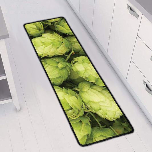 Fresh Hop Cone Print Long Kitchen Mat
