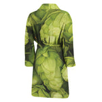 Fresh Hop Cone Print Men's Bathrobe