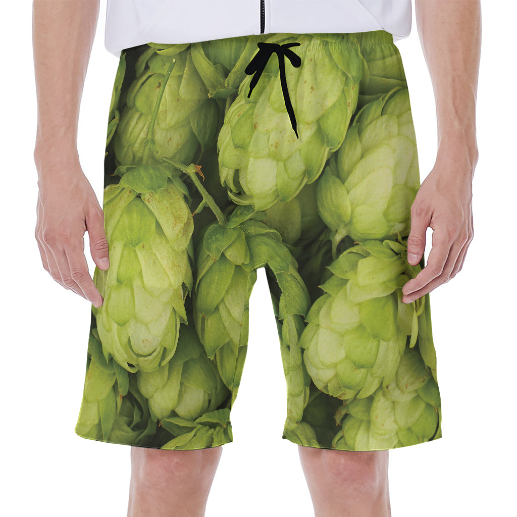 Fresh Hop Cone Print Men's Beach Shorts