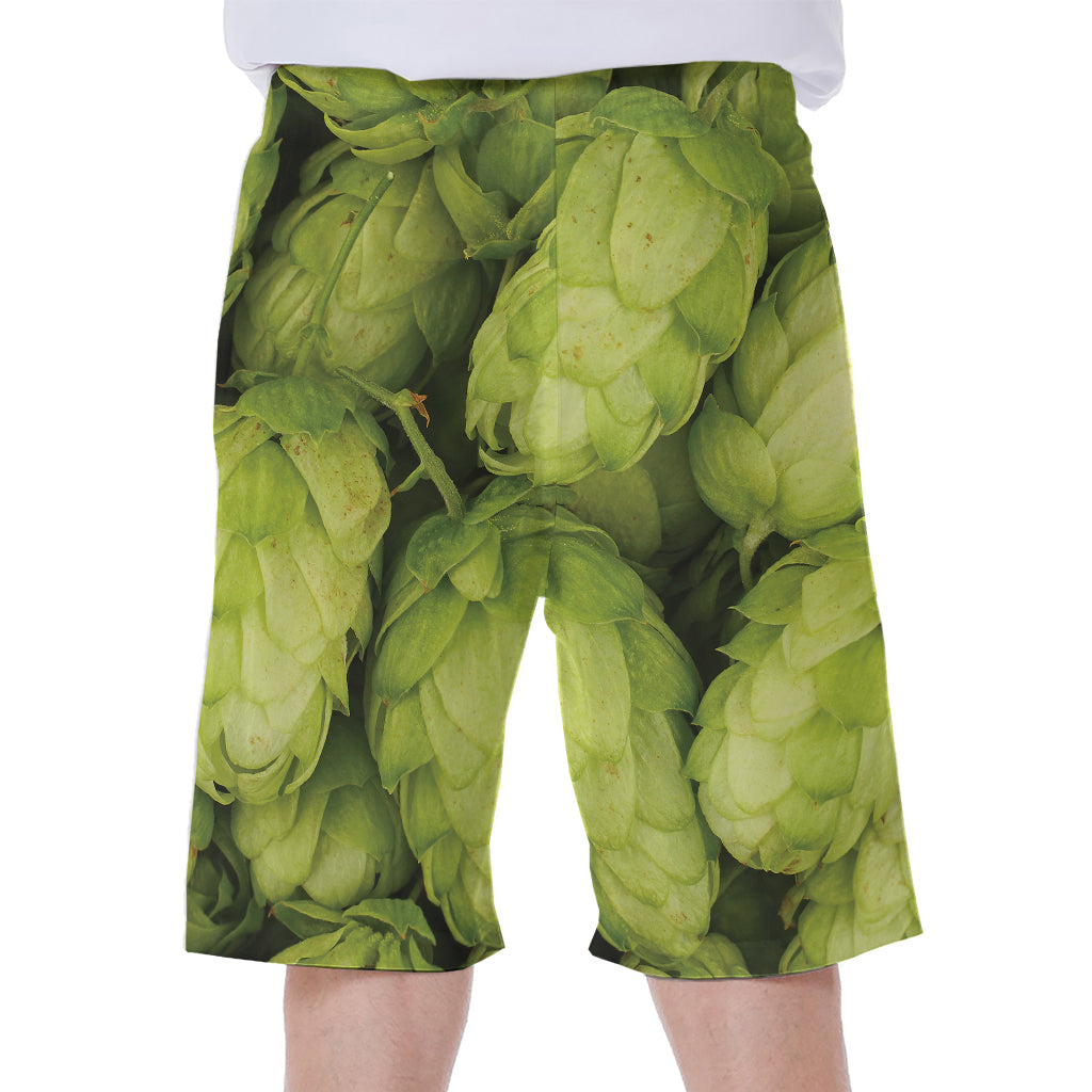 Fresh Hop Cone Print Men's Beach Shorts