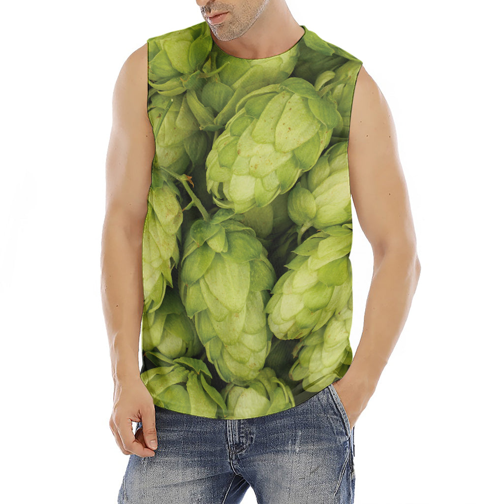 Fresh Hop Cone Print Men's Fitness Tank Top