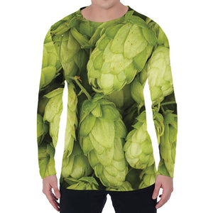 Fresh Hop Cone Print Men's Long Sleeve T-Shirt