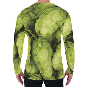 Fresh Hop Cone Print Men's Long Sleeve T-Shirt