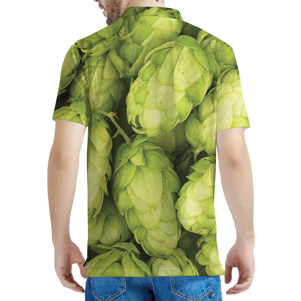 Fresh Hop Cone Print Men's Polo Shirt