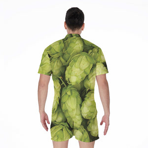 Fresh Hop Cone Print Men's Rompers