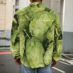 Fresh Hop Cone Print Men's Shirt Jacket