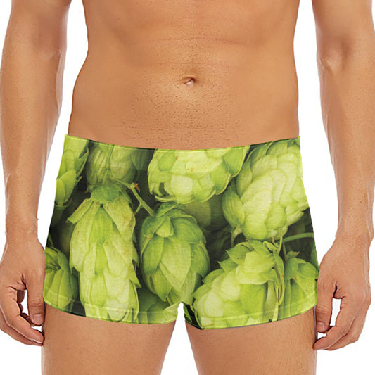 Fresh Hop Cone Print Men's Short Boxer Briefs