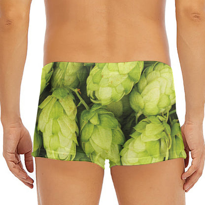 Fresh Hop Cone Print Men's Short Boxer Briefs