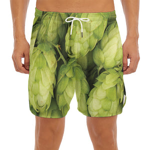 Fresh Hop Cone Print Men's Split Running Shorts