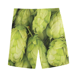 Fresh Hop Cone Print Men's Sports Shorts