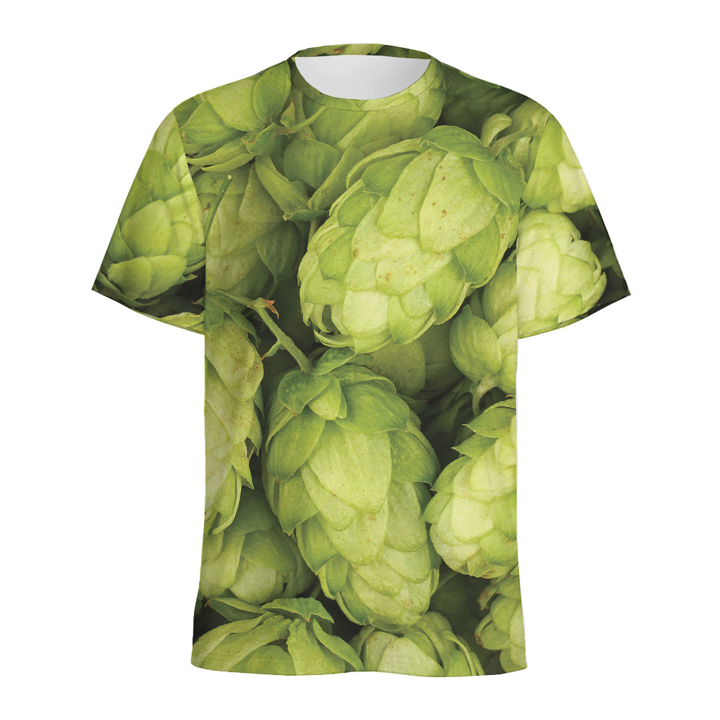 Fresh Hop Cone Print Men's Sports T-Shirt