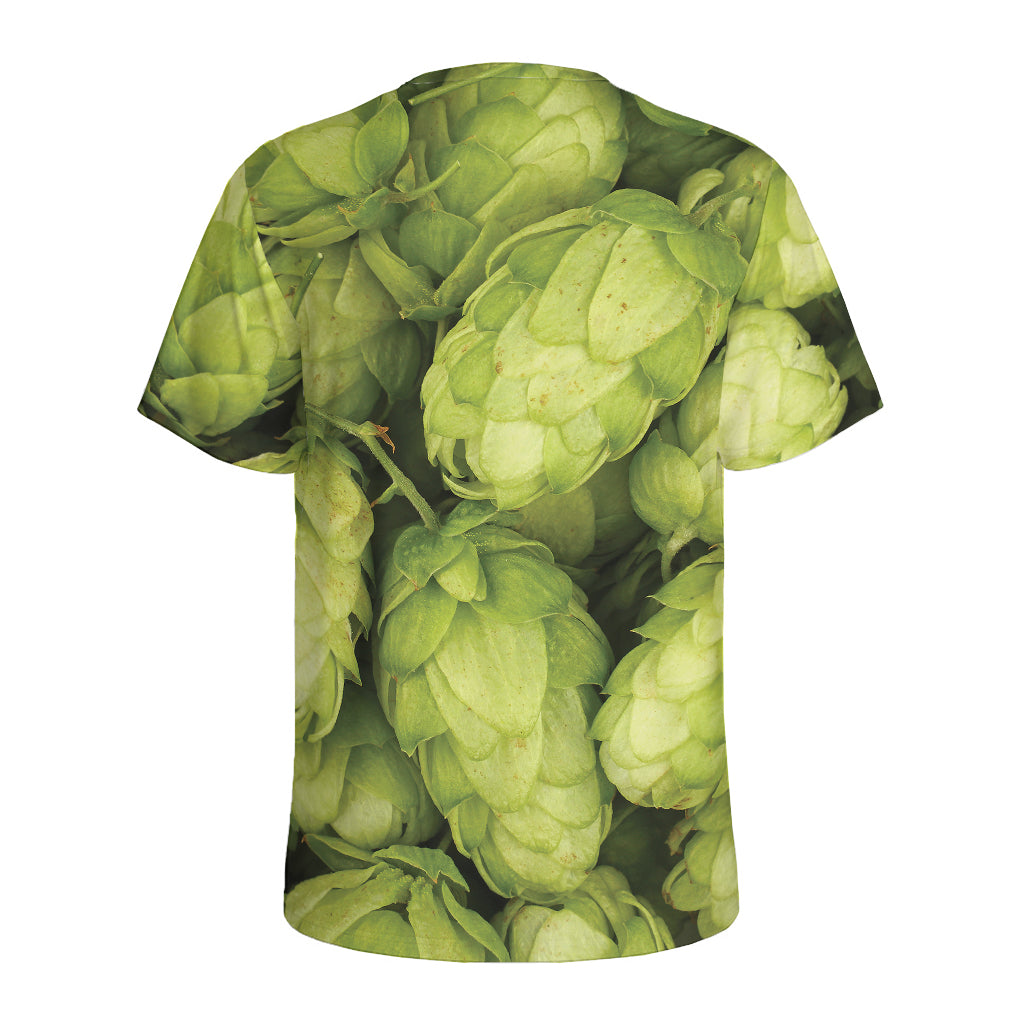 Fresh Hop Cone Print Men's Sports T-Shirt