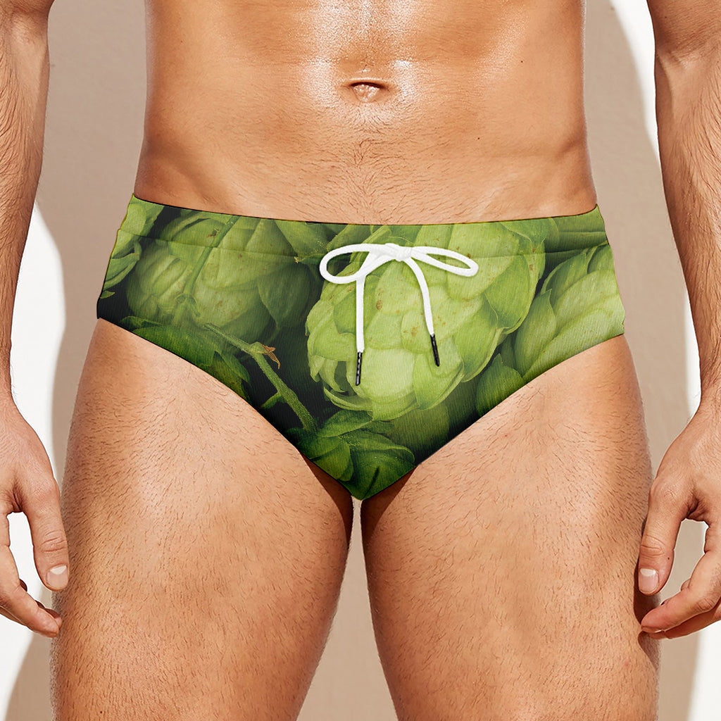 Fresh Hop Cone Print Men's Swim Briefs