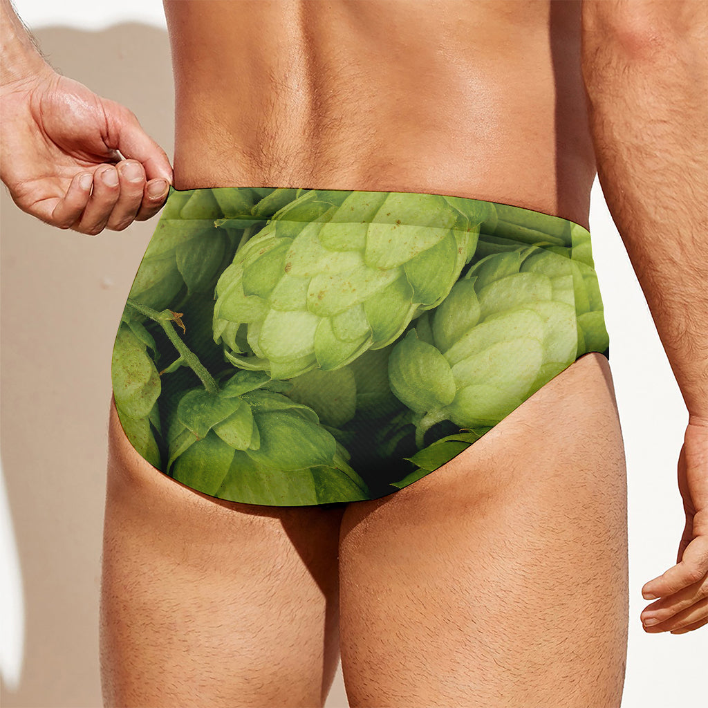 Fresh Hop Cone Print Men's Swim Briefs