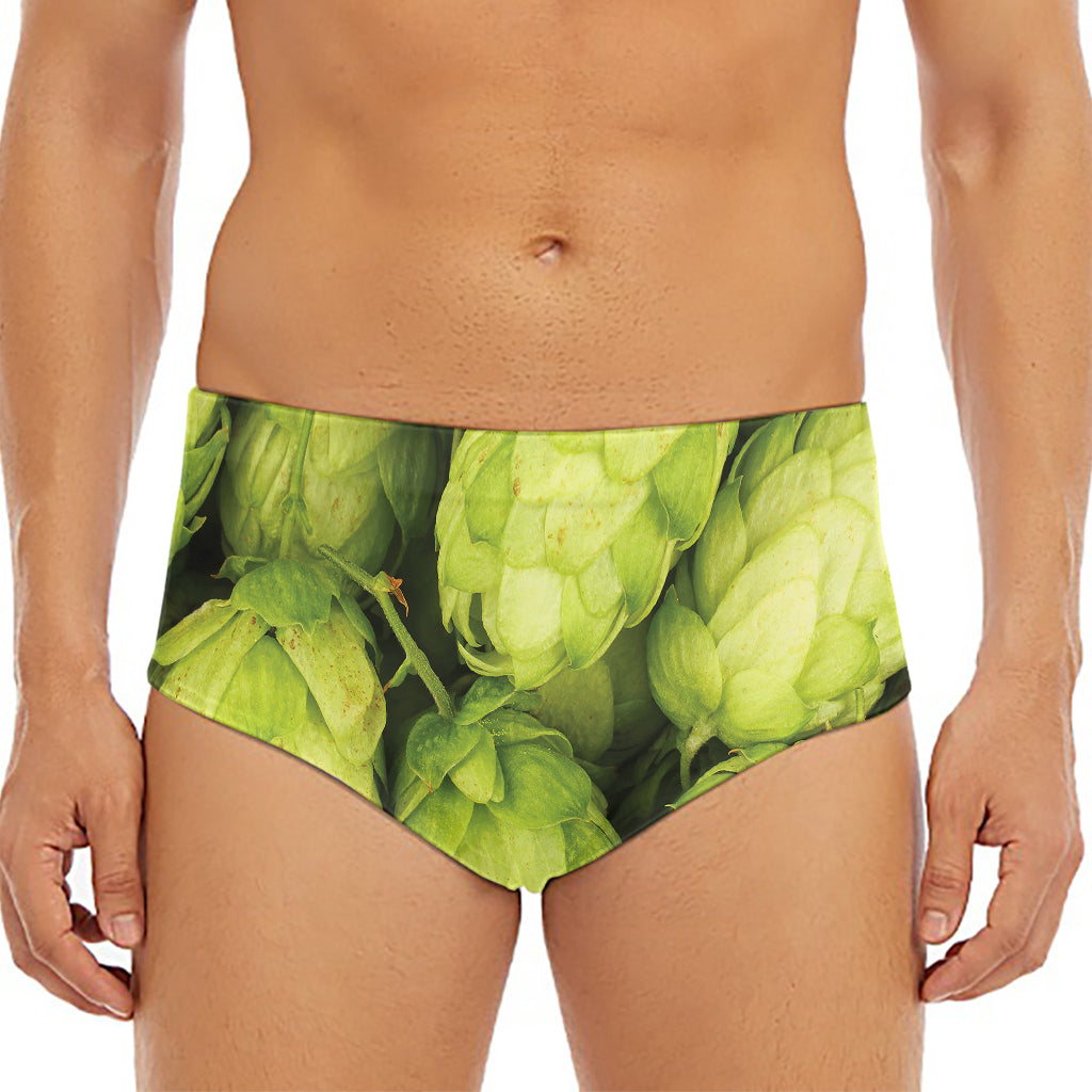 Fresh Hop Cone Print Men's Triangle Swim Briefs