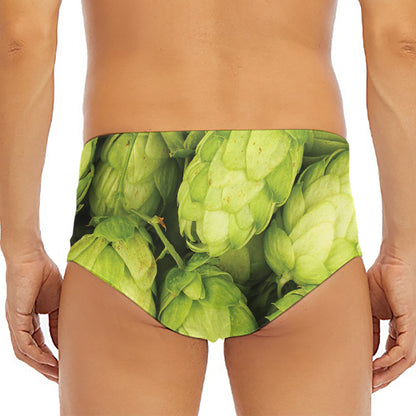 Fresh Hop Cone Print Men's Triangle Swim Briefs