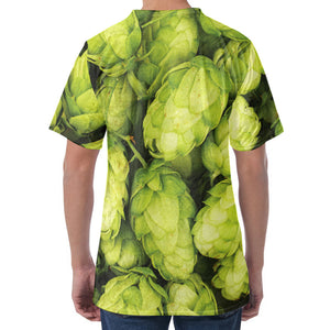 Fresh Hop Cone Print Men's Velvet T-Shirt