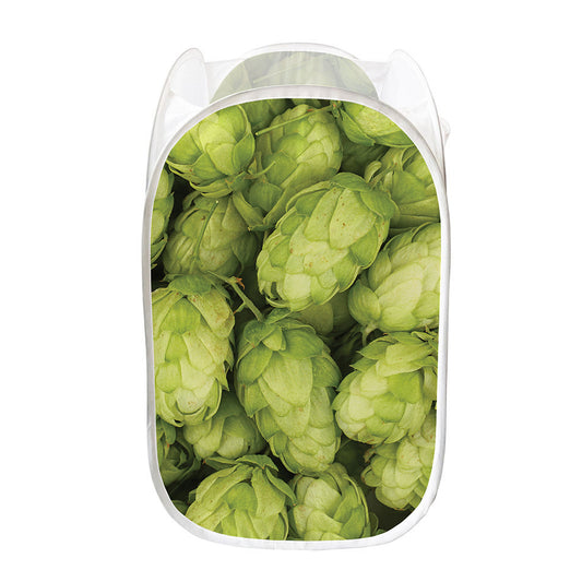 Fresh Hop Cone Print Mesh Laundry Hamper