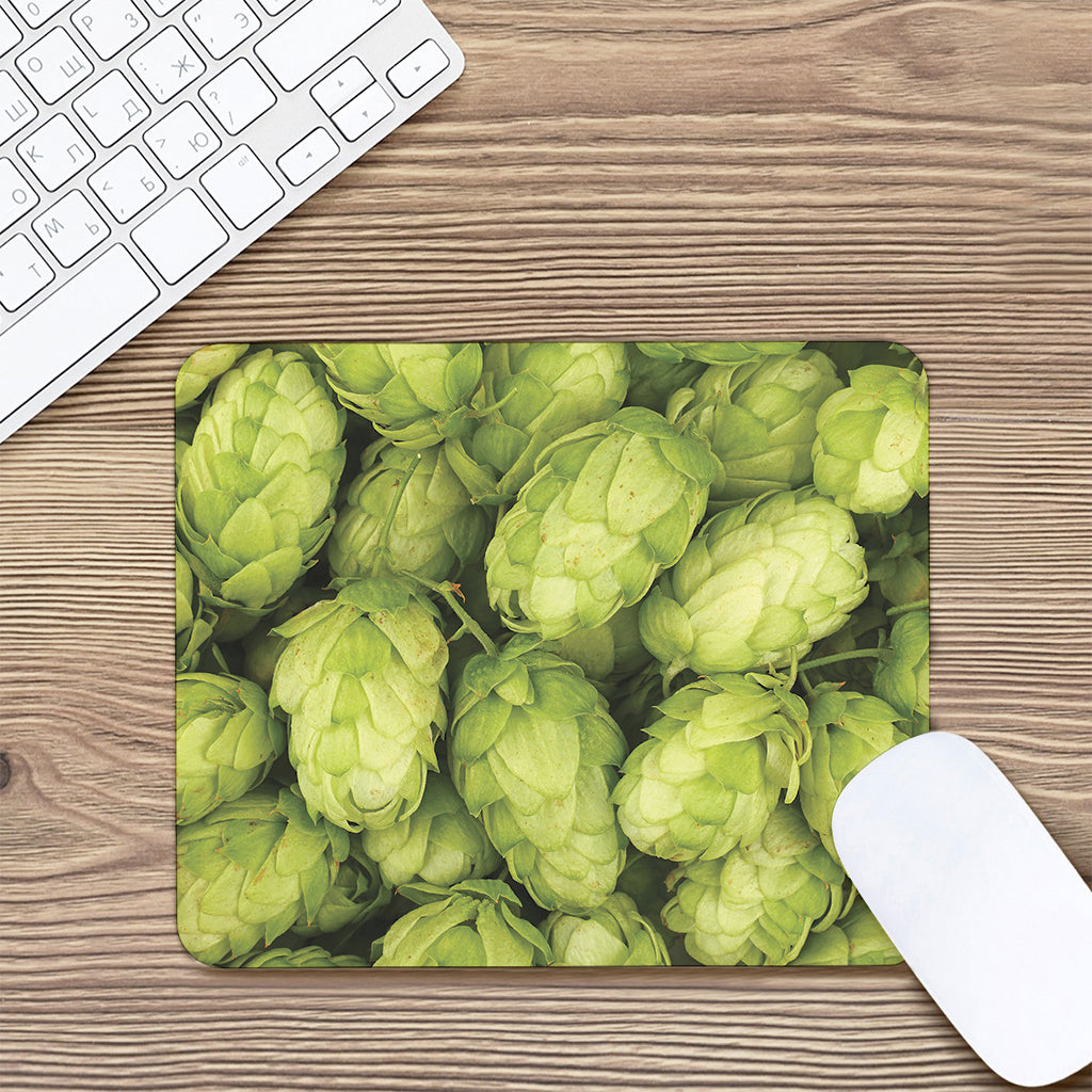 Fresh Hop Cone Print Mouse Pad