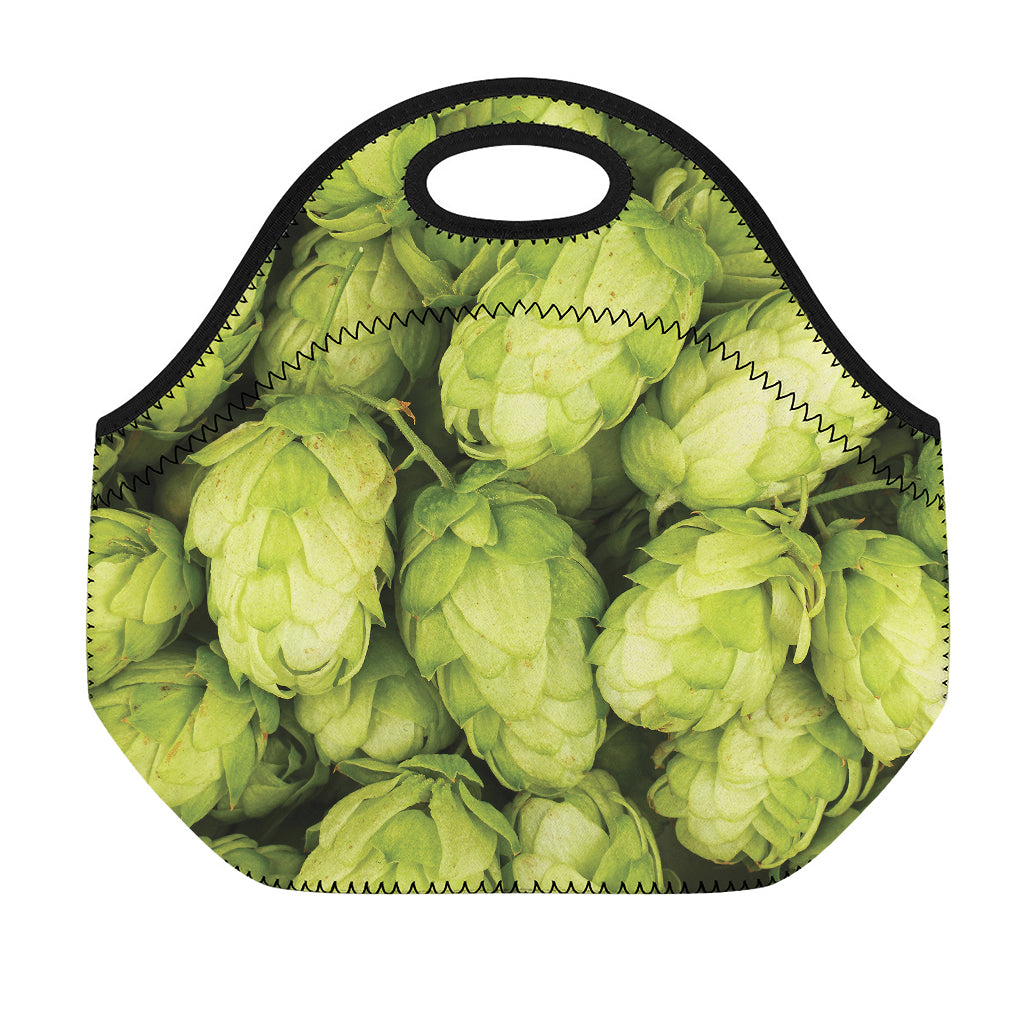 Fresh Hop Cone Print Neoprene Lunch Bag