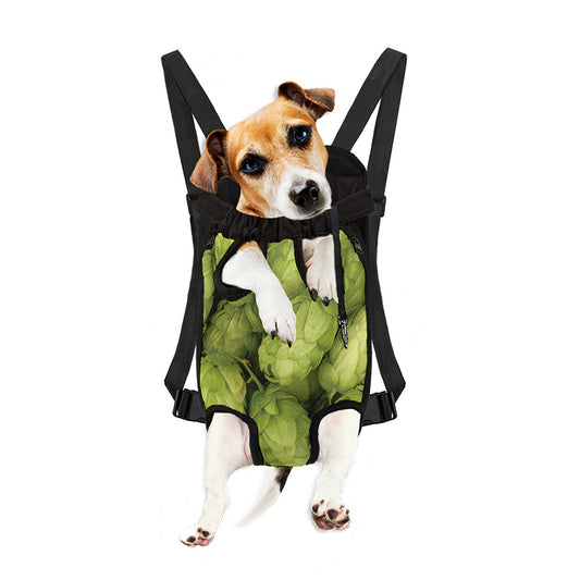 Fresh Hop Cone Print Pet Carrier Backpack