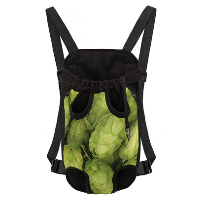 Fresh Hop Cone Print Pet Carrier Backpack