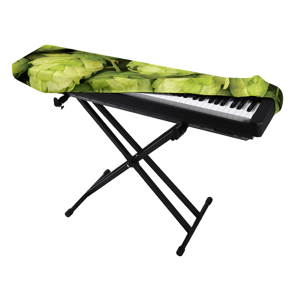 Fresh Hop Cone Print Piano Keyboard Cover