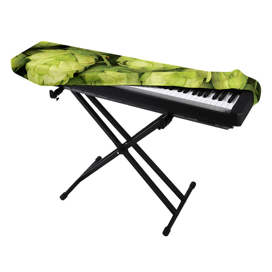 Fresh Hop Cone Print Piano Keyboard Cover
