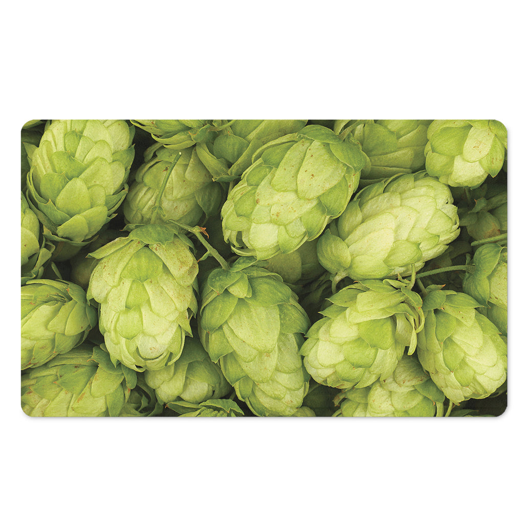 Fresh Hop Cone Print Polyester Doormat