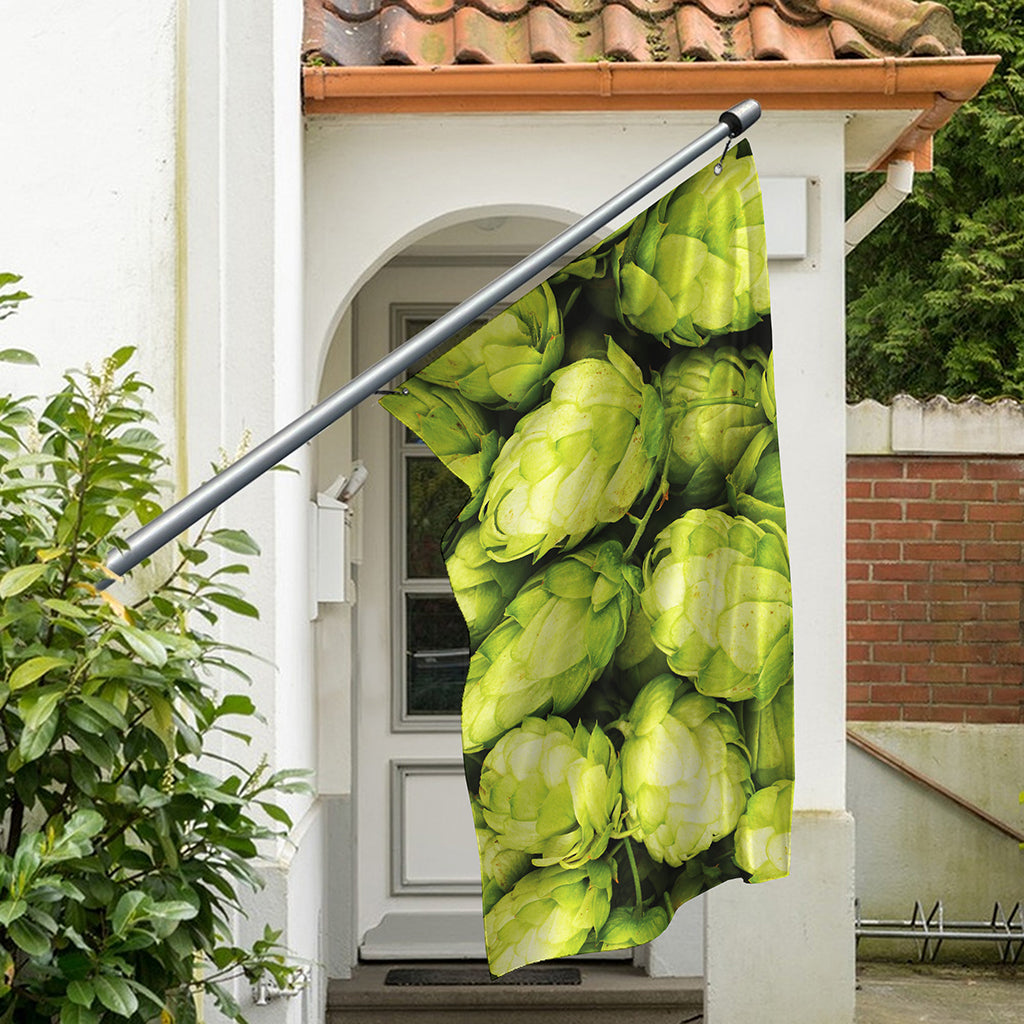 Fresh Hop Cone Print Polyester Flag