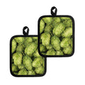 Fresh Hop Cone Print Pot Holders