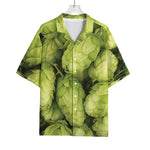 Fresh Hop Cone Print Rayon Hawaiian Shirt