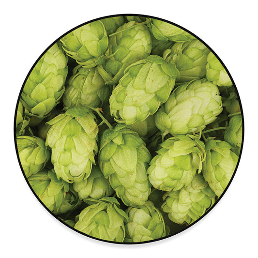 Fresh Hop Cone Print Round Floor Mat