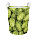 Fresh Hop Cone Print Round Laundry Basket