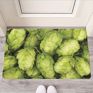 Fresh Hop Cone Print Rubber Doormat