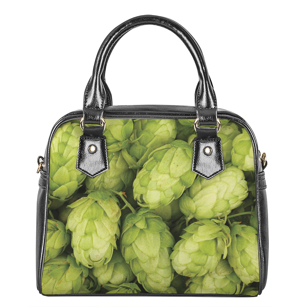 Fresh Hop Cone Print Shoulder Handbag