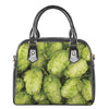 Fresh Hop Cone Print Shoulder Handbag